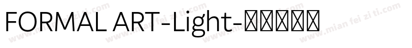 FORMAL ART-Light字体转换